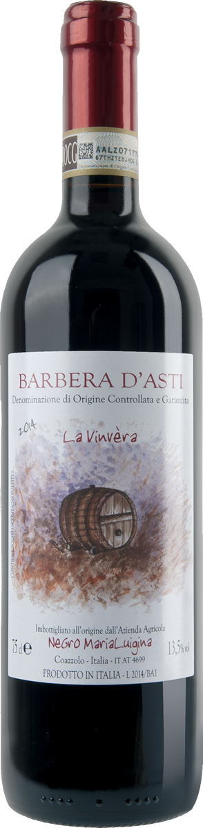 Barbera d’Asti D.O.C.G. “La Vinvèra”.